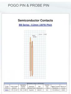 POGO PIN & PROBE PIN - 0.2mm(.0079)Pitch